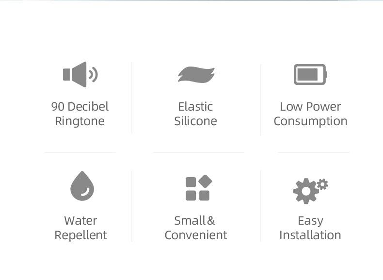 Lightweight Portable Bicycle Bell Electric Horn Mountain Bike Bell Accessories 90dB Cycling Handlebar Silica Gel Shell Electric Cycling Bells Water Resistant Cycling Bells Horn Loud Bicycle Horns Bicycle Accessories