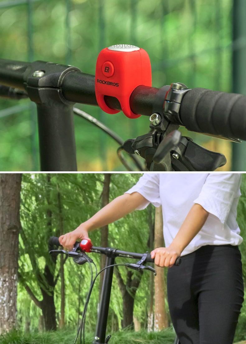 Lightweight Portable Bicycle Bell Electric Horn Mountain Bike Bell Accessories 90dB Cycling Handlebar Silica Gel Shell Electric Cycling Bells Water Resistant Cycling Bells Horn Loud Bicycle Horns Bicycle Accessories