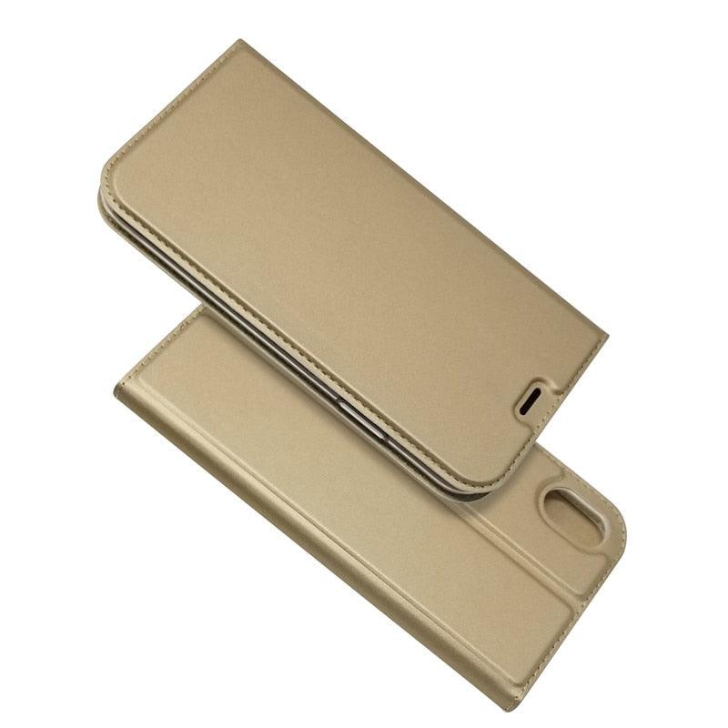 Lightweight Simple iPhone XS Case on for iPhone XS Max X XR 6S 5S 7 8 Plus 11 pro max Cover Luxury Wallet Magnet Flip Leather Cases Magnetic Closure PU Leather Phone Case Full Protective Cover for iPhone