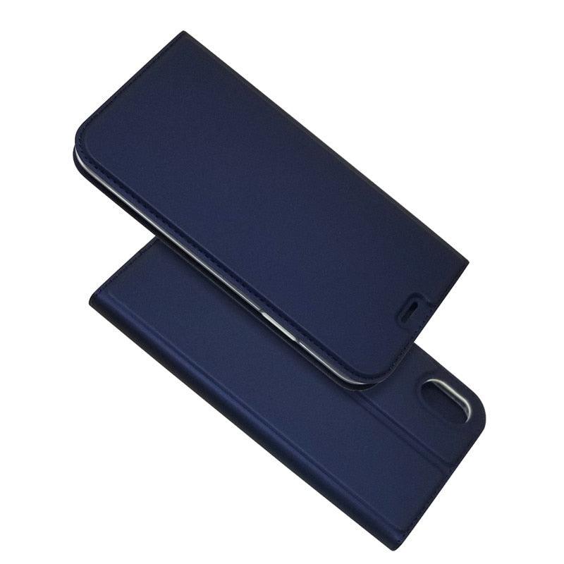 Lightweight Simple iPhone XS Case on for iPhone XS Max X XR 6S 5S 7 8 Plus 11 pro max Cover Luxury Wallet Magnet Flip Leather Cases Magnetic Closure PU Leather Phone Case Full Protective Cover for iPhone