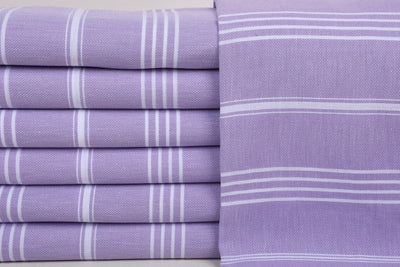 Lilac Monaco Turkish Towel – Lightweight Quick Dry Beach & Bath Towel, Luxury Turkish Cotton Spa Towel, Travel & Pool Towel