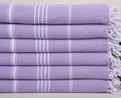 Lilac Monaco Turkish Towel – Lightweight Quick Dry Beach & Bath Towel, Luxury Turkish Cotton Spa Towel, Travel & Pool Towel