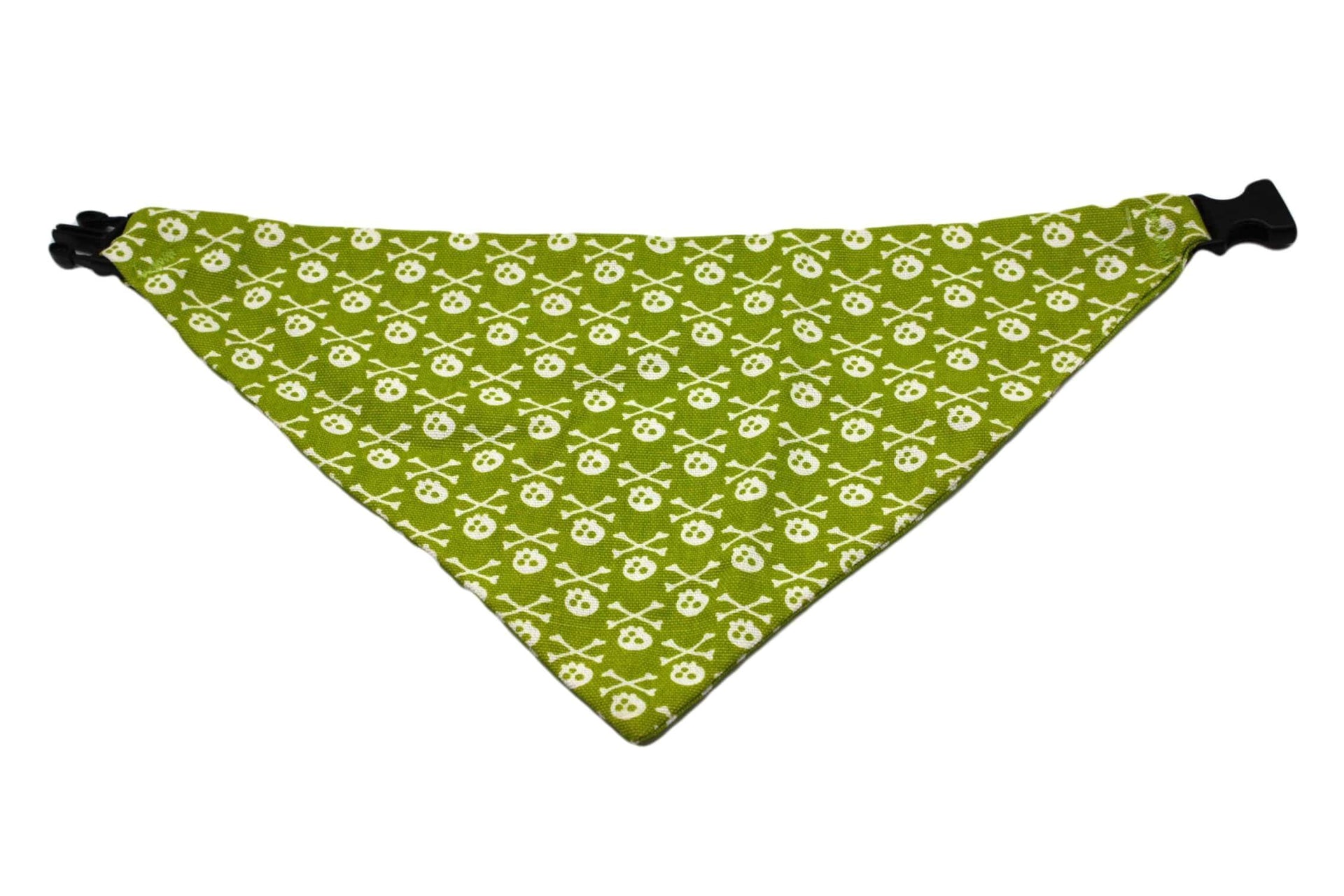 Lime Green Skull Reversible Dog Bandana - Gifts for You 'n Me