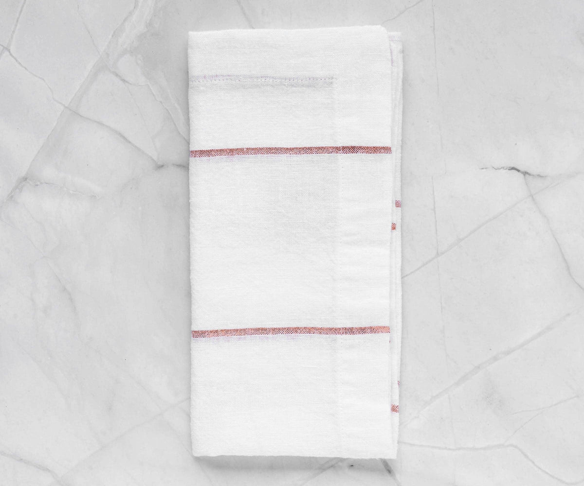 Metallic Thread Linen Napkins