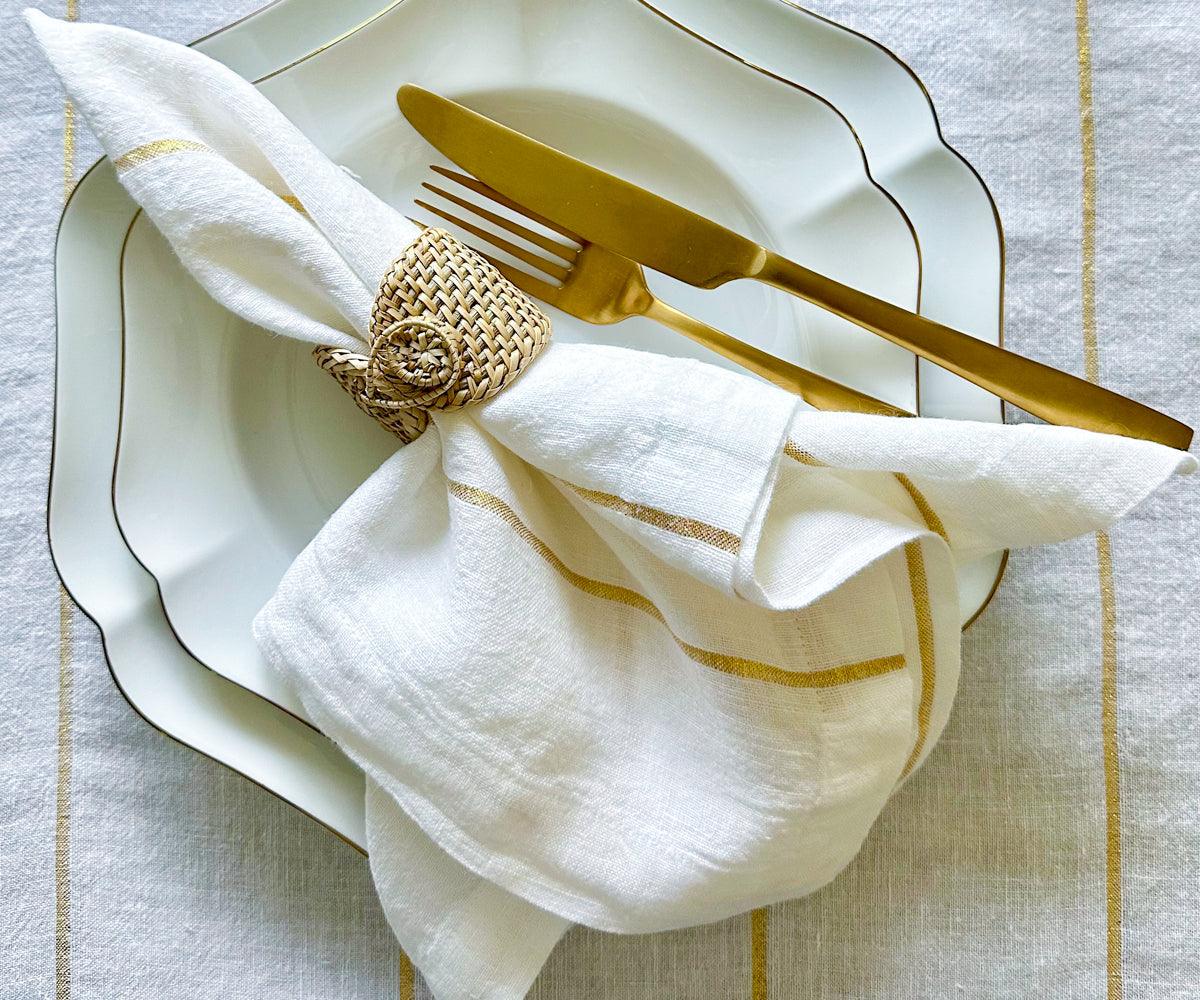 Metallic Gold Napkins - Lurex Napkins