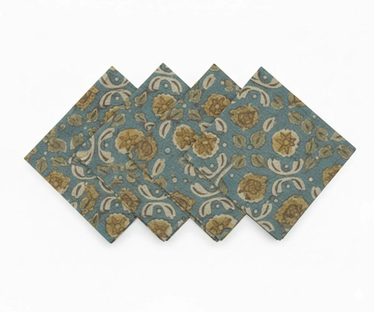Green Floral Napkins