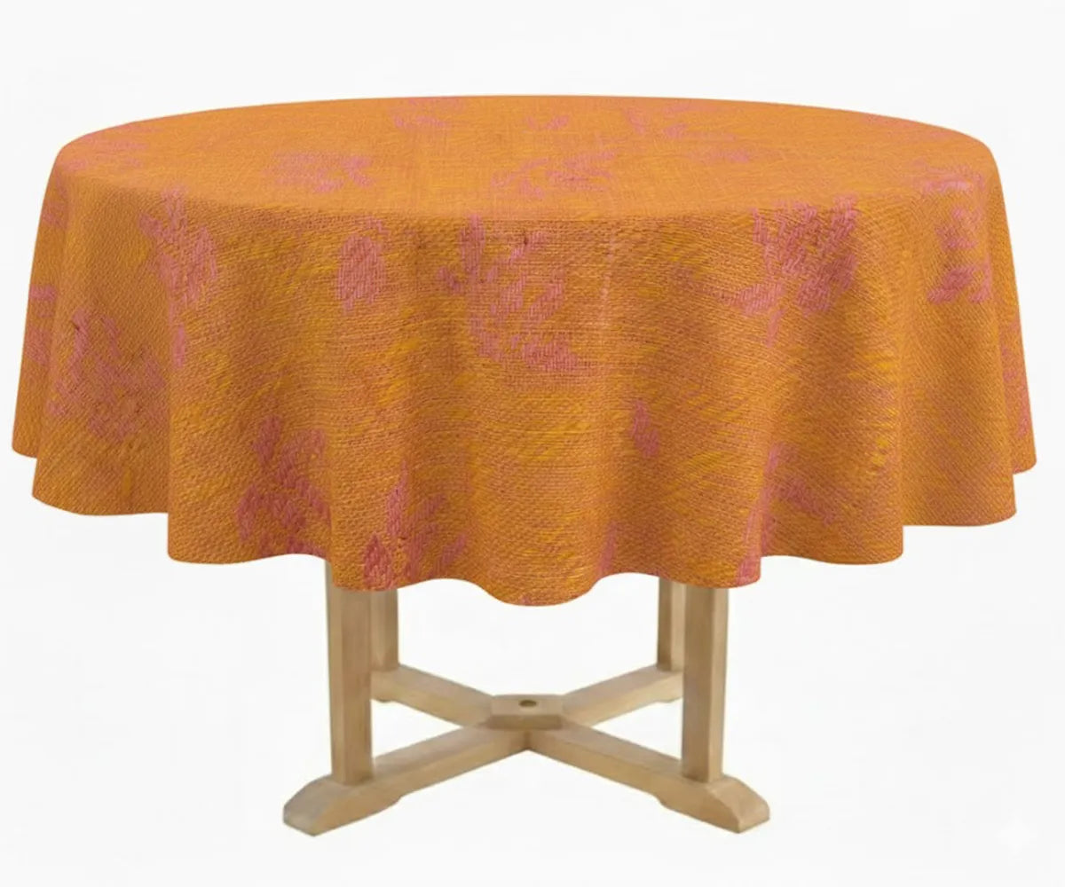 Round Block Print Tablecloths