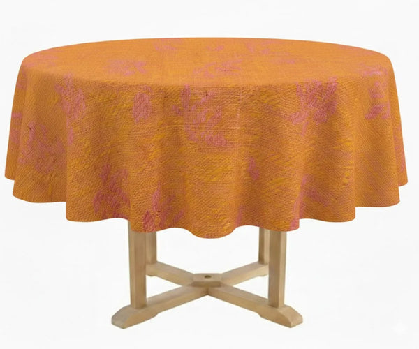 Round Block Print Tablecloths