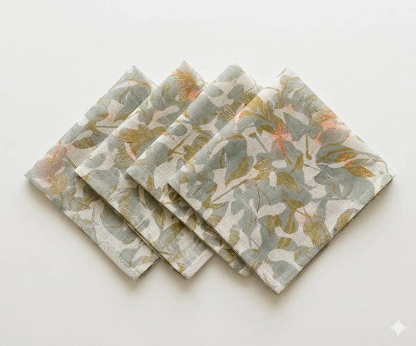 Print Napkins - Linen Dinner Napkins