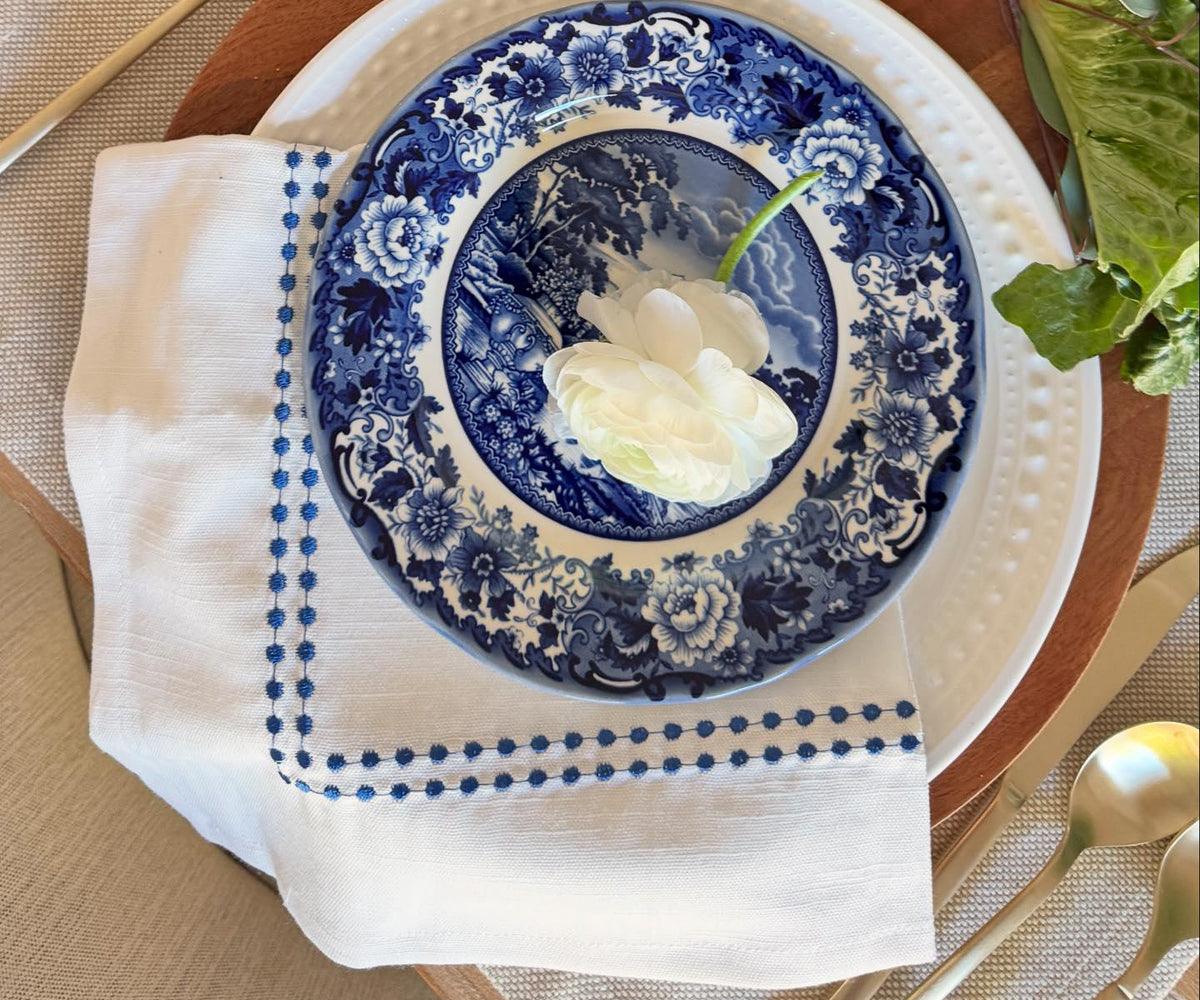 White Dinner Napkins - Pearl Napkins