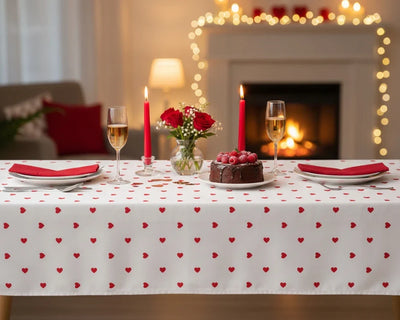 Heart Table Cover - Valentine's Day