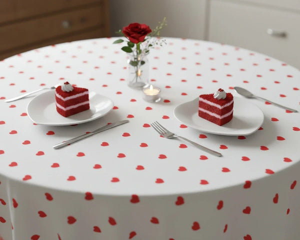 Valentine Cloth Tablecloth - Round