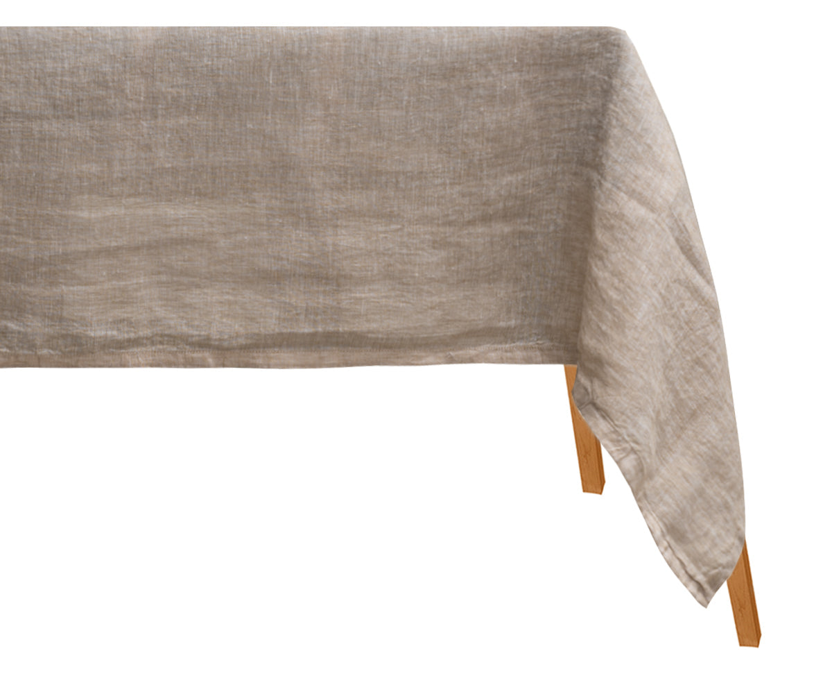 Plain Linen Rectangle Tablecloth
