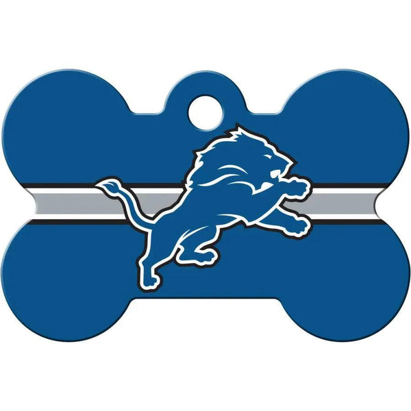 Detroit Lions NFL Pet ID Tag - Large Bone - Gifts for You 'n Me