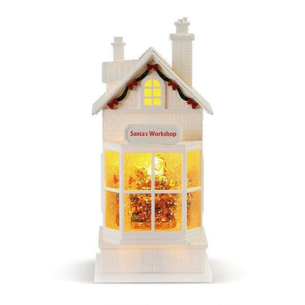 Lit Musical Store Scene Lantern Santa’s Workshop
