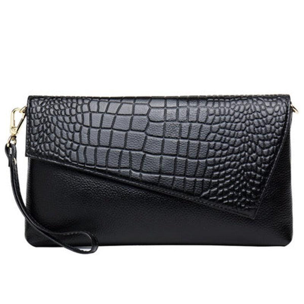 Litchi grain top layer cowhide fashion Shoulder bag Multifunctional leather Clutch bag Large capacity crossbody bags for women