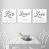 Live Laugh Love Wall Decor - 10x10" Matte Paper Print / Marble