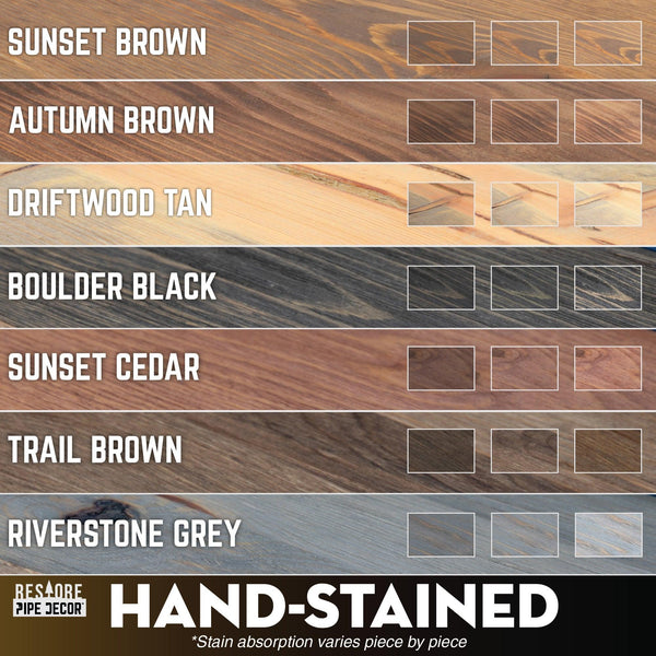 RESTORE Boulder Black 36 in. Shelves with Noir Pre-finished Straight Brackets