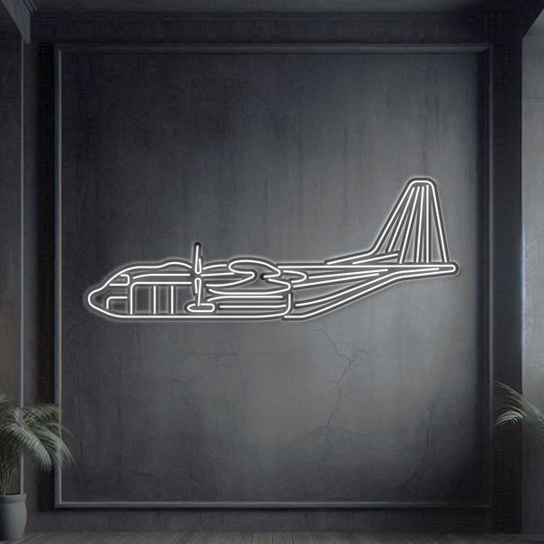 AC-130J Ghostrider Metal Neon Aircraft Wall Art - NCN0011
