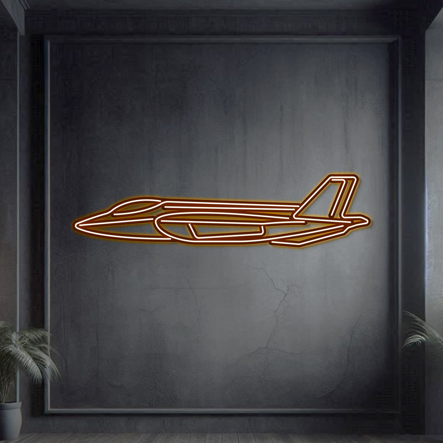 F35A Lightning II Metal Neon Aircraft Wall Art - NCN0041