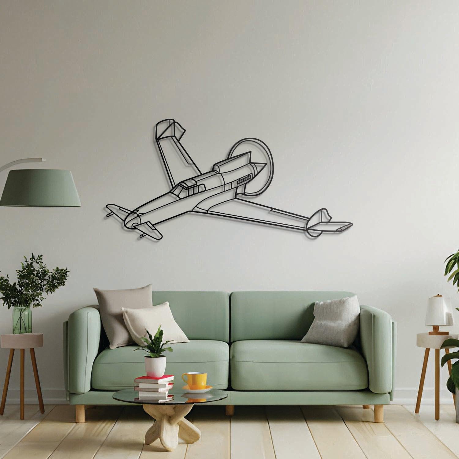 XP-55 Ascender Angle Metal Aircraft Wall Art - NCP0501