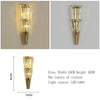 Logan LED Nordic Crystal Wall Sconce | Bathroom Lighting - Dia15cm H42cm / Warm light