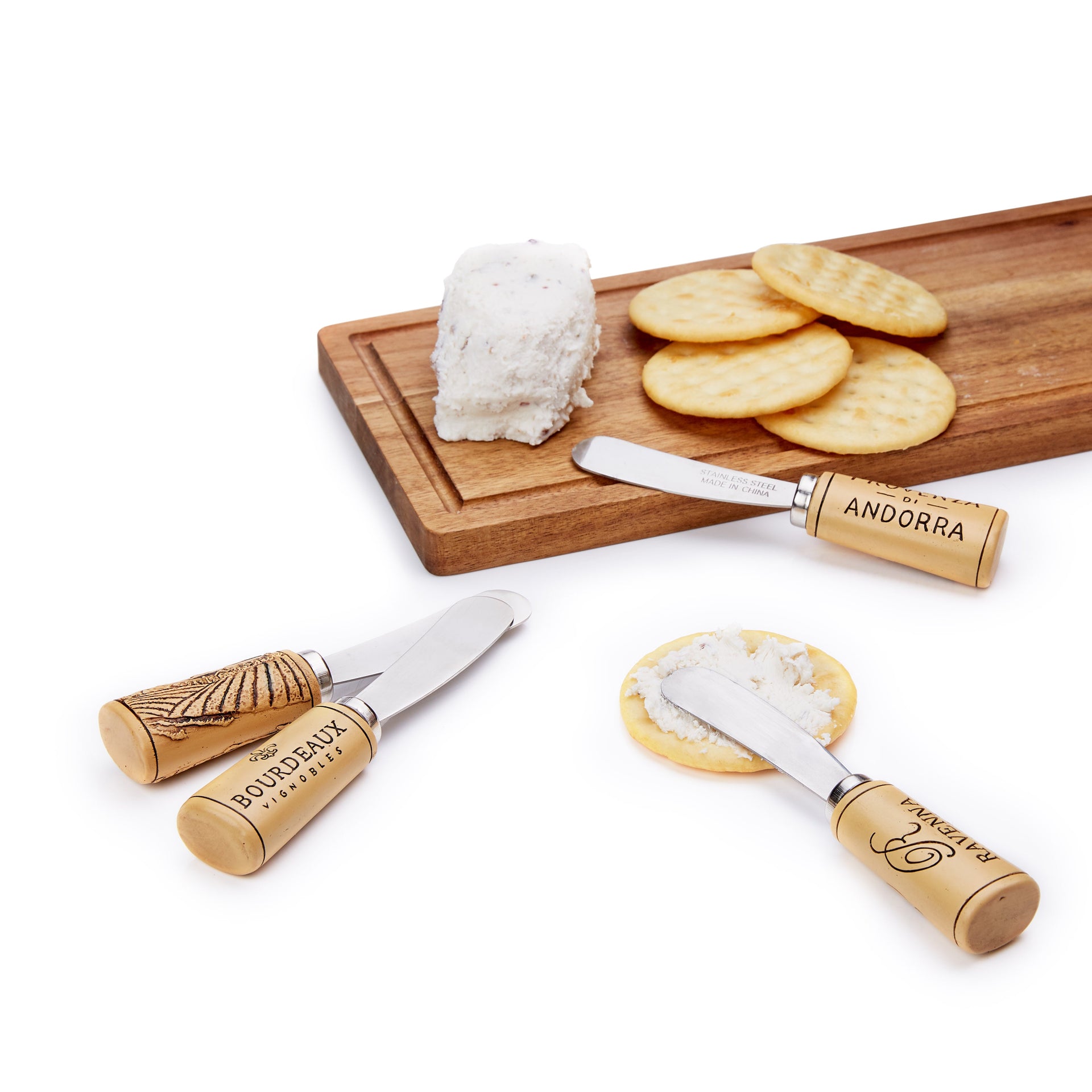 Cork Handled Cheese Spreader Set