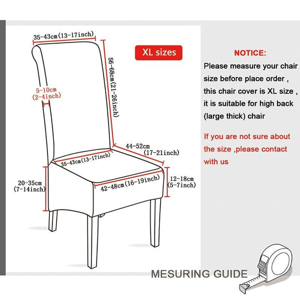 Long Backrest High Elastic Chair Cover European Backrest Seat Cover Home Washable Living Room Restaurant Hotel Party Banquet Dining Chair Cover Stretch Chair Slipcover, Spandex Elastic Removable Washable Chair Seat Covers Protector for Dining Room