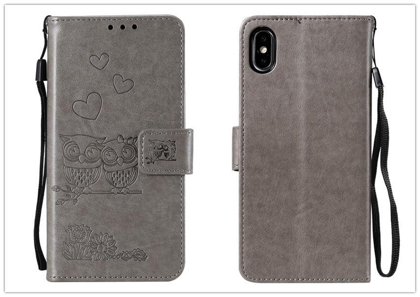 Love Couple Leather Case For iPhone 12 11 Pro  mini Phone Flip Wallet Soft Cover Shockproof Floral Cute Modern Leather Wallet Phone Case For iPhone