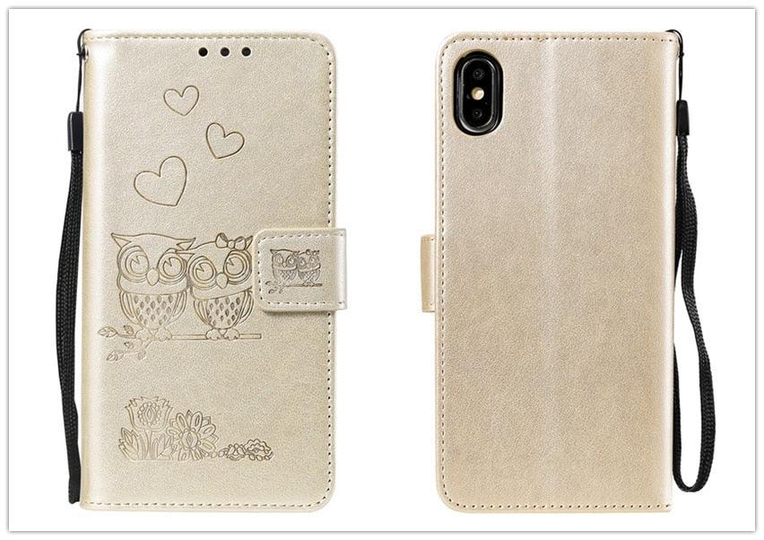 Love Couple Leather Case For iPhone 12 11 Pro  mini Phone Flip Wallet Soft Cover Shockproof Floral Cute Modern Leather Wallet Phone Case For iPhone