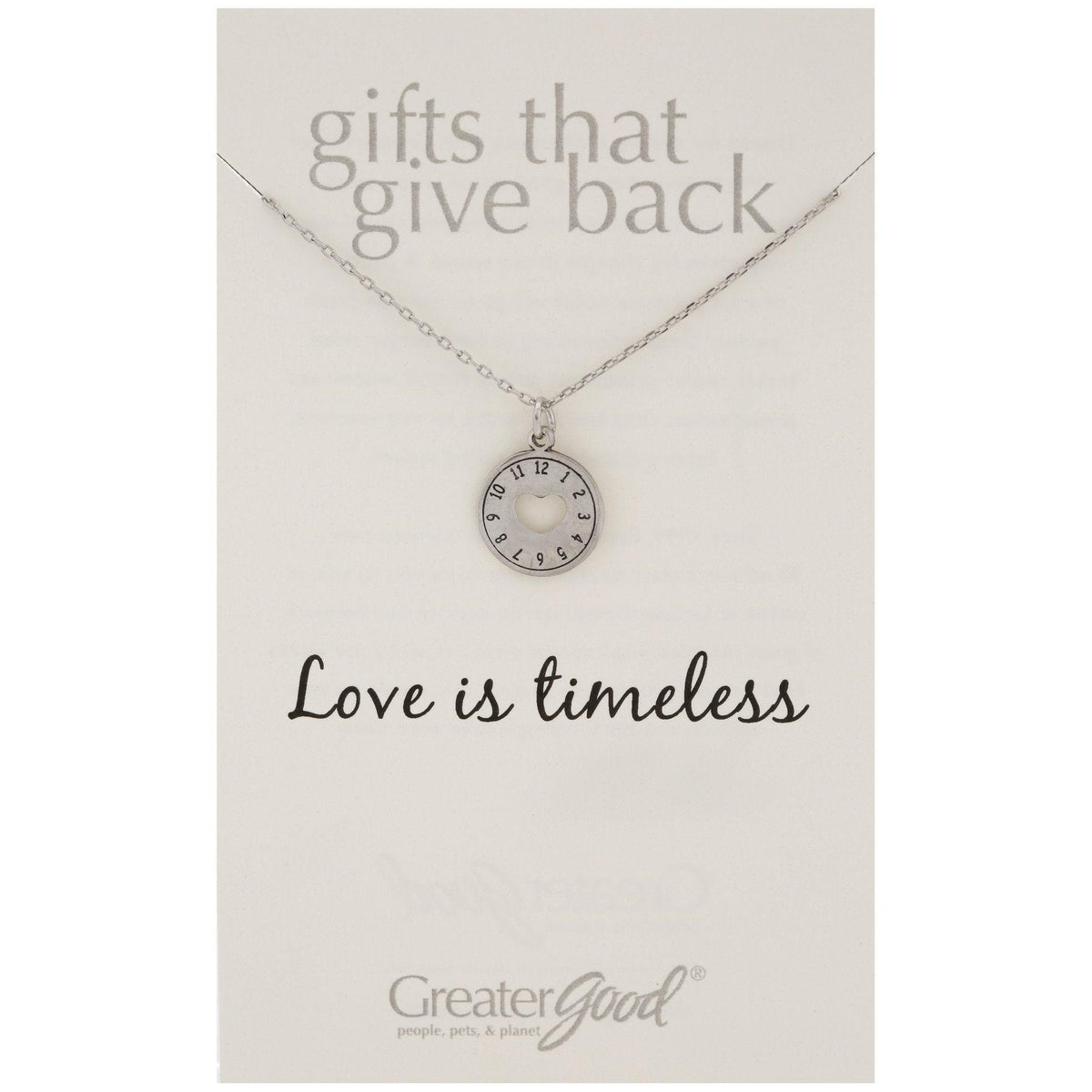 Love is Timeless Pewter Necklace