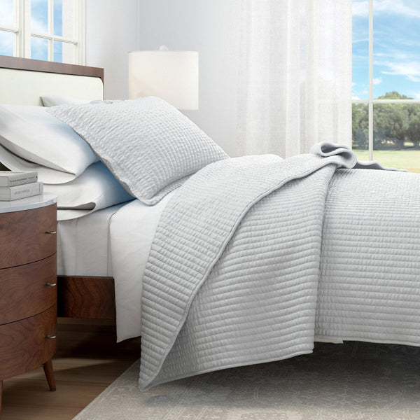 3-Piece Solid Quilt - Alicia Collection Great Bay Home