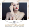Lucky Eye Bracelet Sterling Silver Bracelets For Women Luxury Adjustable Eye Shaped Bracelet Cubic Zirconia Elegant Pendant Necklace Dainty Jewelry