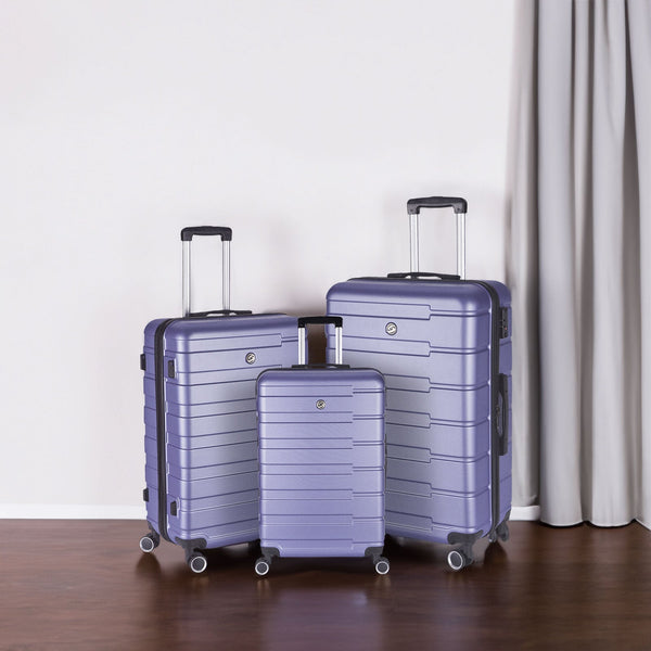 Luggage Suitcase 3 Piece Sets Hardside Carry-on luggage with Spinner Wheels 20