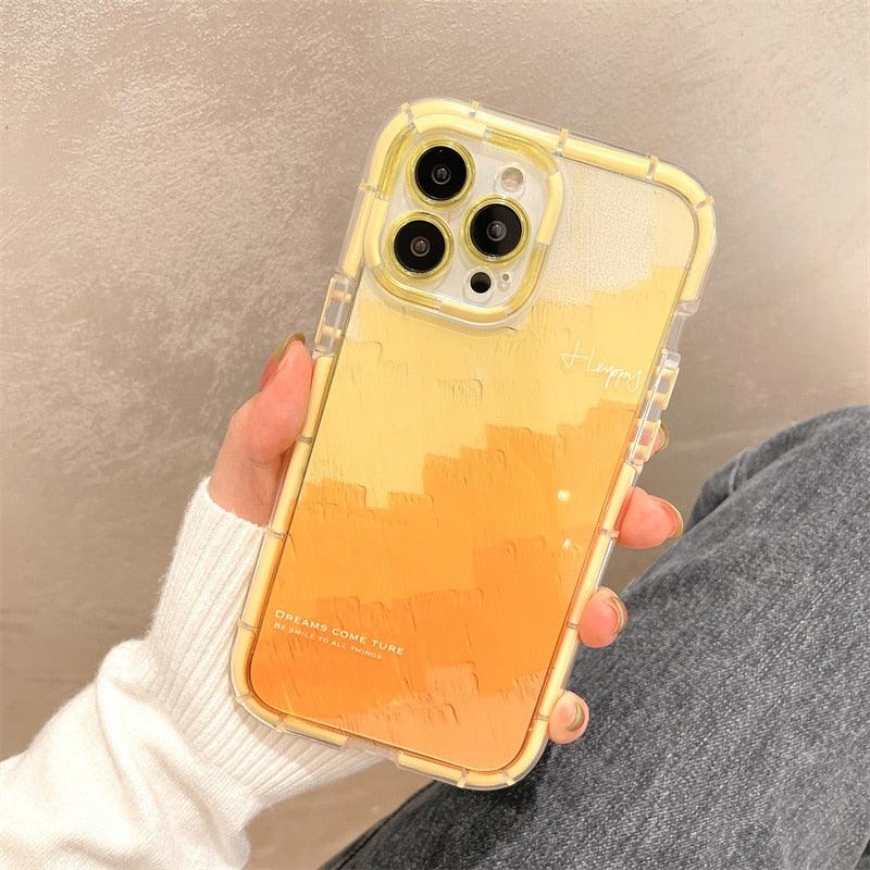 Luminous Art Abstract Phone Case For iPhone 13 12 11 Pro Max Transparent Silicone Shockproof Bumper Cover  Floral Girly Transparent Phone Case Glow In Dark iphone case