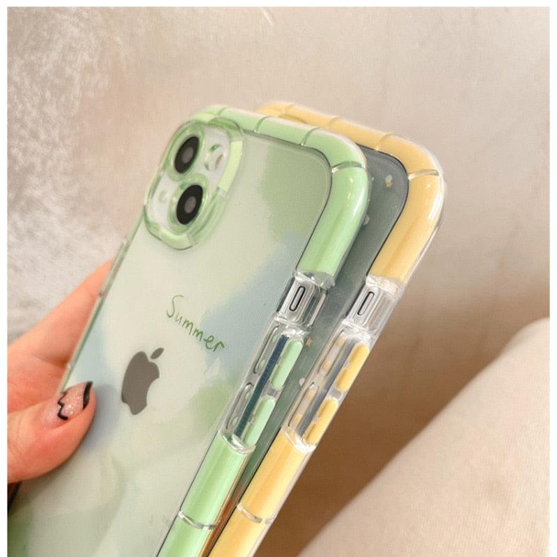 Luminous Art Abstract Phone Case For iPhone 13 12 11 Pro Max Transparent Silicone Shockproof Bumper Cover  Floral Girly Transparent Phone Case Glow In Dark iphone case