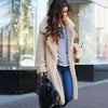 Luxurious Autumn Winter Jacket Female Coat Solid Color Fleece Coats Casual Outerwear Warm Soft Cardigan Fur Jackets For Female Clothes