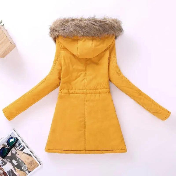 Luxurious Autumn Winter Women Cotton Jacket Padded Casual Slim Coat Emboridery Hooded Size 3XL Wadded Overcoat