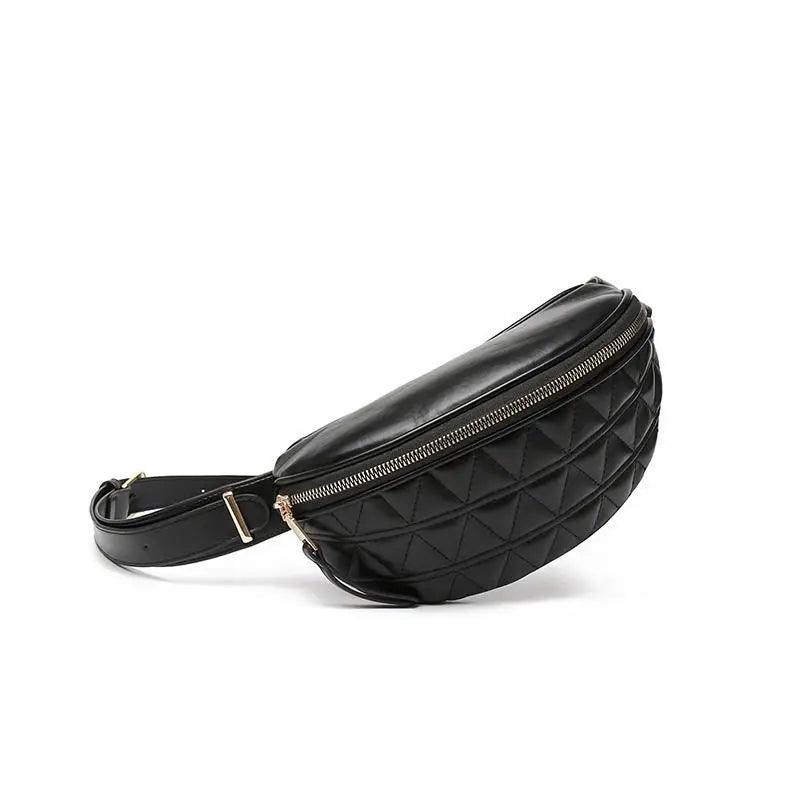 Luxurious Women PU Leather Waist Bags Waterproof Belt Bag Cross Body Fanny Pack Travel Bum Bag