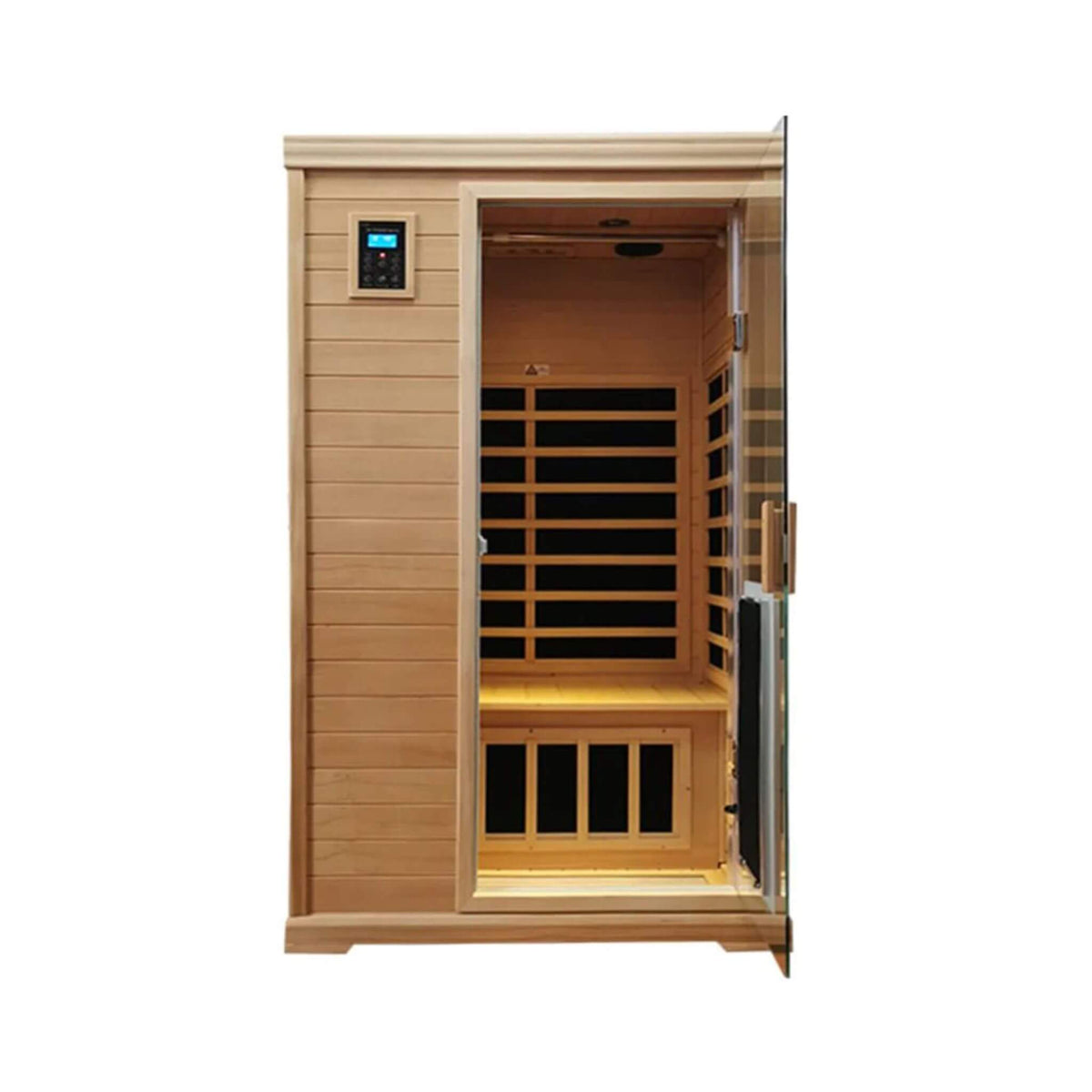 Ivara Luxury 2-Person Hemlock Wood FAR Infrared Sauna Room W/ Glass Door, 1750W (SAK81525)