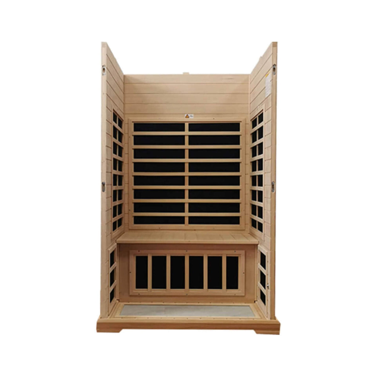 Ivara Luxury 2-Person Hemlock Wood FAR Infrared Sauna Room W/ Glass Door, 1750W (SAK81525)