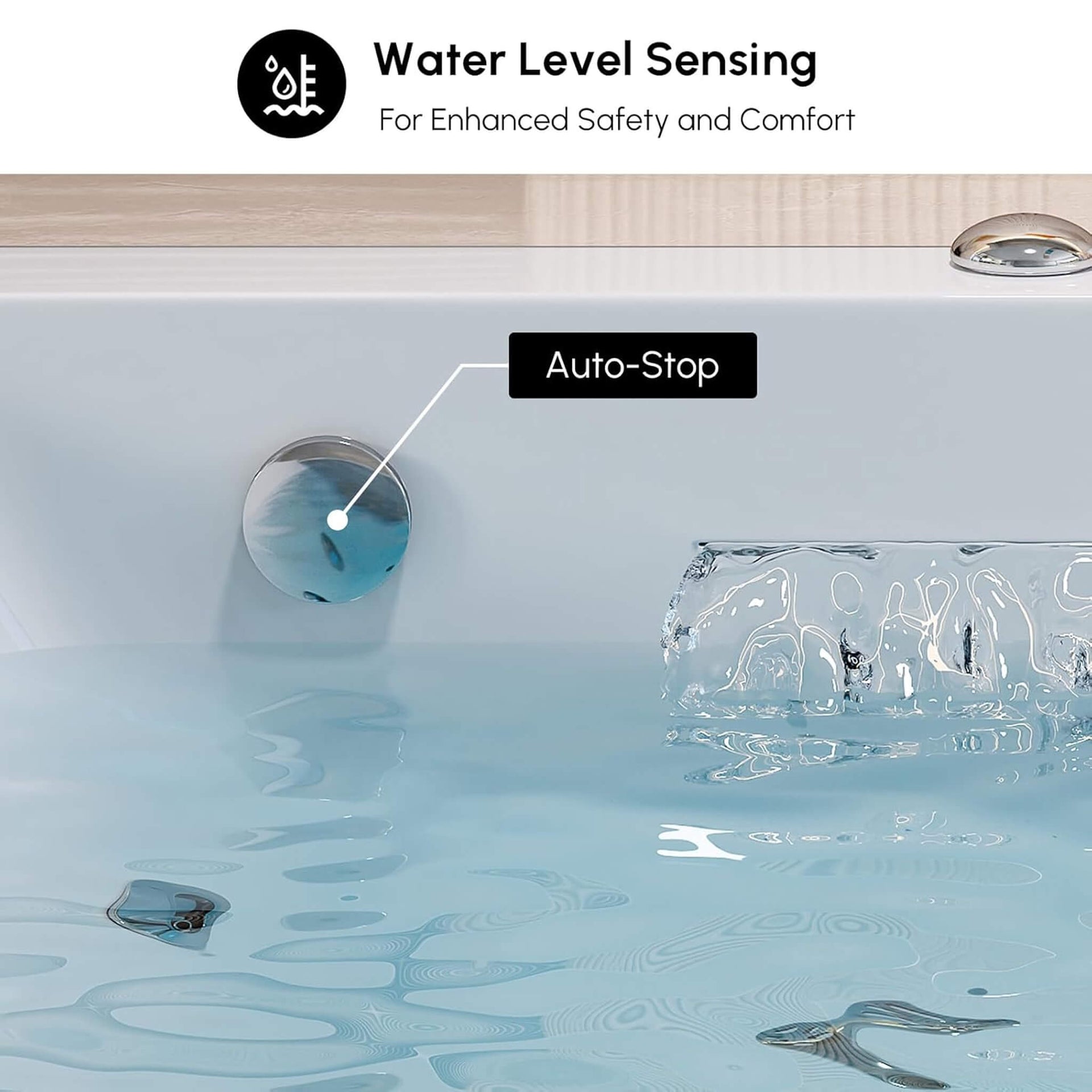 Novara 71-Inch Luxury 2-Person Jetted Whirlpool Tub With Massage And Thermostat Control (SAK24590)