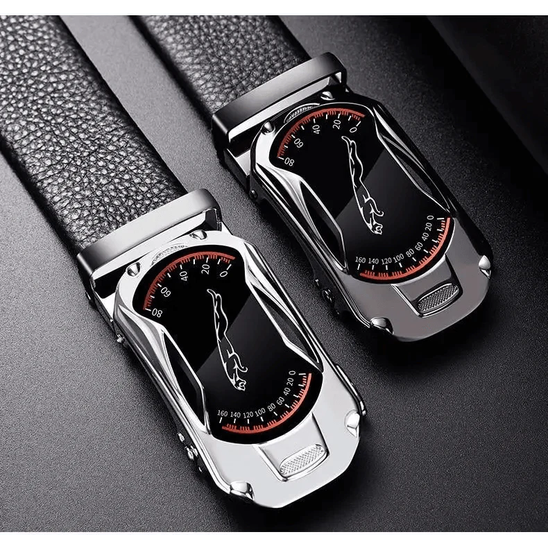 Luxury Automatic Black Genuine Leather Business Belt For Men New Fashion High Quality Black Belts