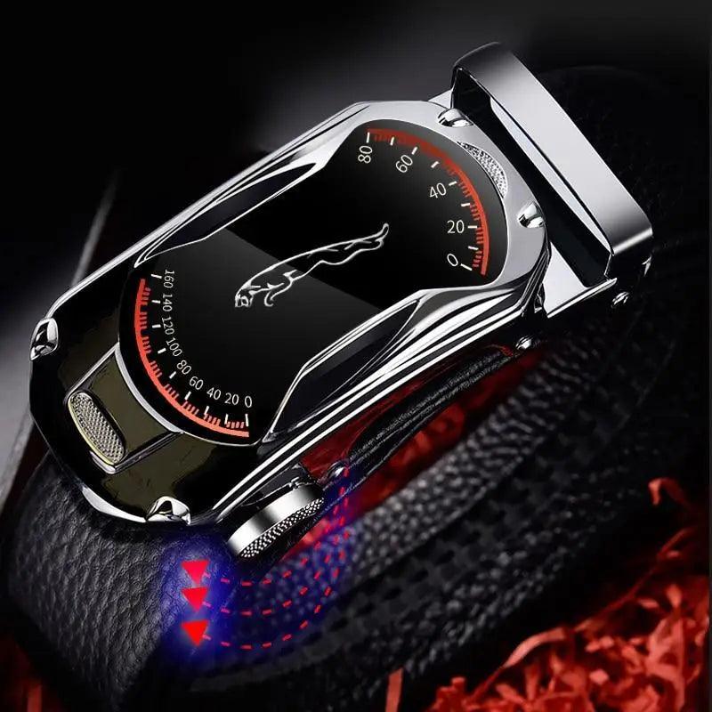 Luxury Automatic Black Genuine Leather Business Belt For Men New Fashion High Quality Black Belts