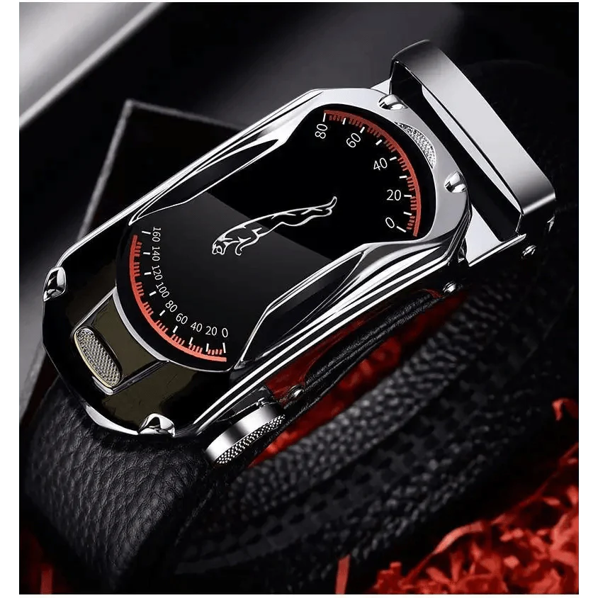 Luxury Automatic Black Genuine Leather Business Belt For Men New Fashion High Quality Black Belts