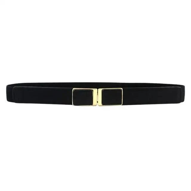 Luxury Black Elastic Women Belt Unique Belt Stretch Waistband Stylish Women Vintage Waist Belts