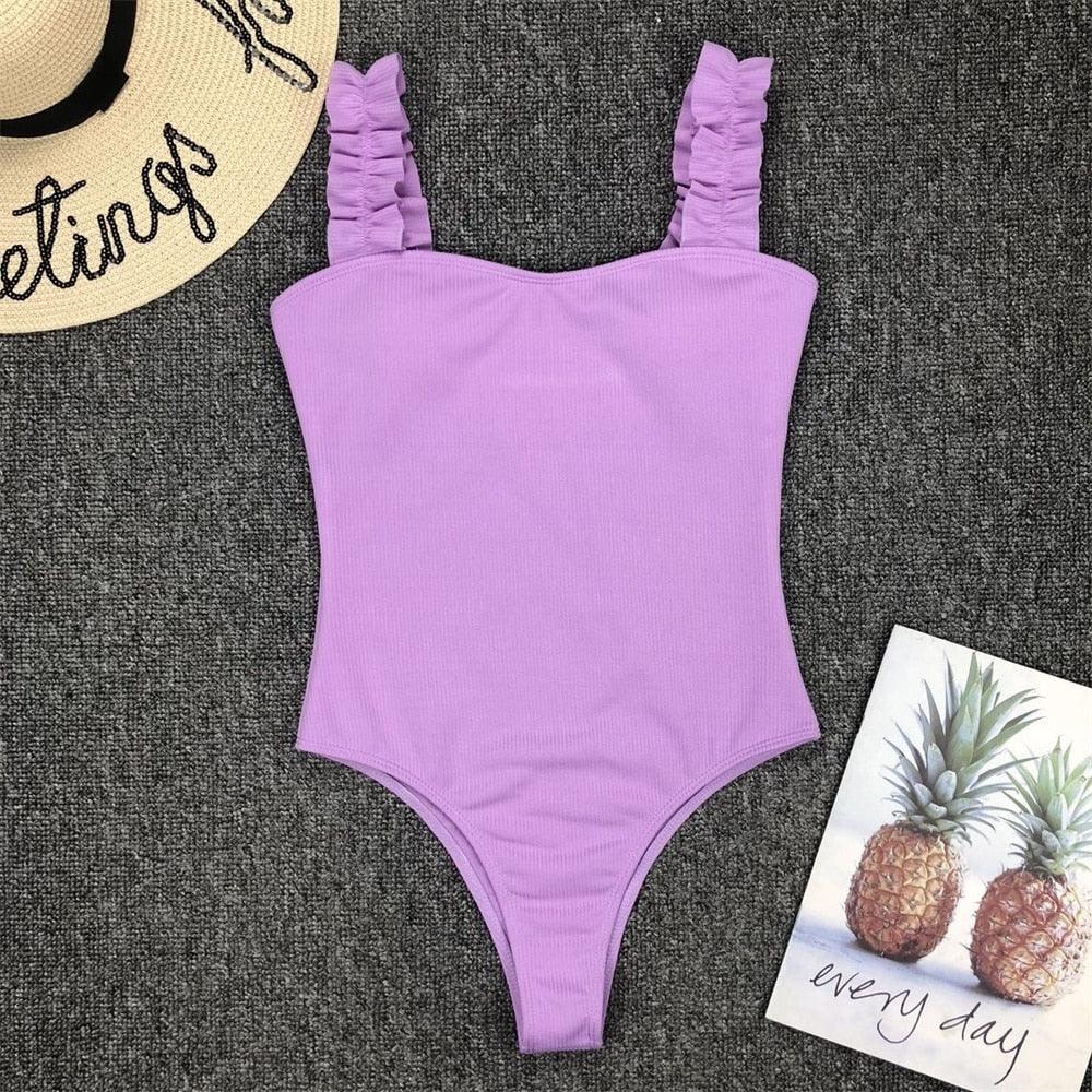 Luxury Black Female Swimsuit Vintage One Piece Ruffled Push Up Tummy Control Swimwear Halter One Piece Slimming Retro Swimsuit Women's Plus Size Push Up Bathing Suit Solid Red Swimwear Women Padded Bathing Suits