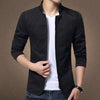 Luxury Black Mens Jacket Fashion Jacket Men Slim Fit Business Casual Male Jackets Warm Outdoor Men's Lightweight Cotton Jacket Elegant Slim Men Solid Color Clothing