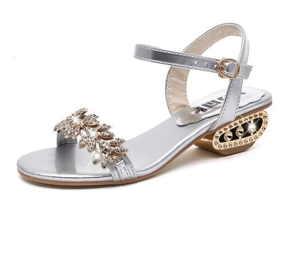 Luxury Black Shiny Women Summer Beach Sandals Fashion Women Rhinestone Outdoor Slippers Rhinestone Glitter Square Toe Ring Elastic Slingback Flat Casual Summer Beach Sandals