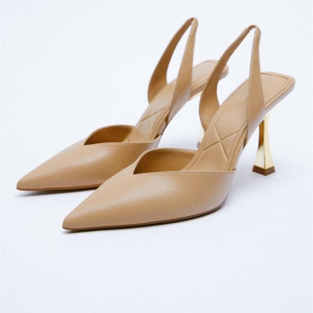 Luxury Black Straps Black Shoes For Women Shallow Summer Heels Beige Elastic Band Low Pointed Closed Flat Rhinestone Slip-on Shoes Flats Outdoor Walking Slippers